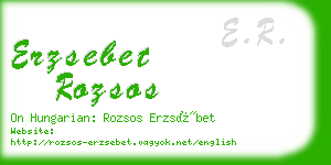 erzsebet rozsos business card